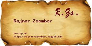 Rajner Zsombor névjegykártya