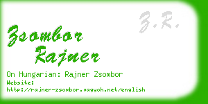 zsombor rajner business card